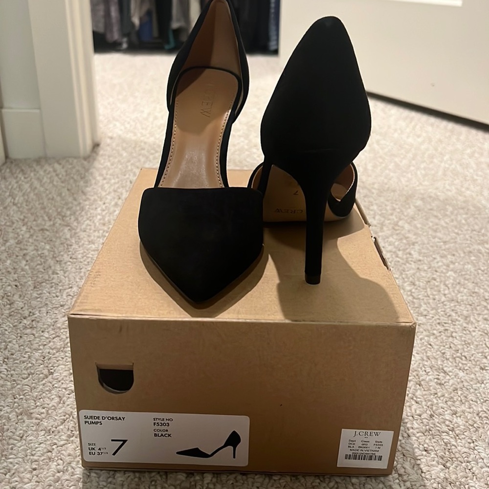 J. Crew Black Heels